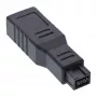 Adattatore InLine FireWire 400 / 800 1394b 6 a 9 pin femmina / maschio
