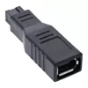 Adattatore InLine FireWire 400 / 800 1394b 6 a 9 pin femmina / maschio