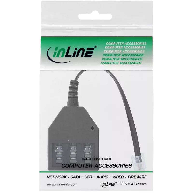 Cavo adattatore InLine TAE tedesco RJ11 6P4C maschio su TAE NFN femmina 69942A