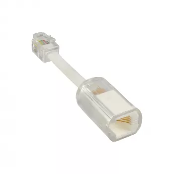 Antigroviglio Twist-Stop InLine per cornetta del telefono trasparente + cavo