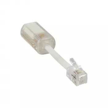 Antigroviglio Twist-Stop InLine per cornetta del telefono trasparente + cavo