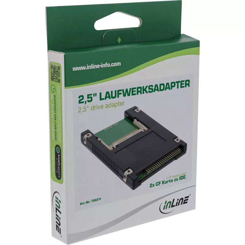 Adattatore InLine IDE 2,5 pollici per unità su 2x Compact Flash – usare le schede CF come dischi fissi