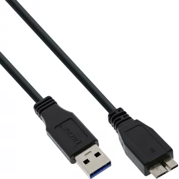 Cavo USB 3.2 Gen.1 Type-A maschio / Micro-B maschio InLine 35410 1m nero