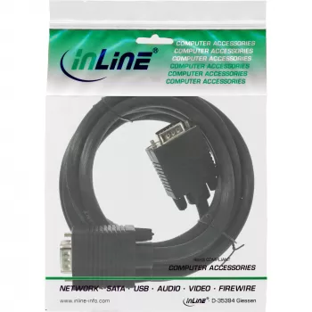 Cavo S-VGA InLine 17718B 15HD maschio/maschio nero 5 m