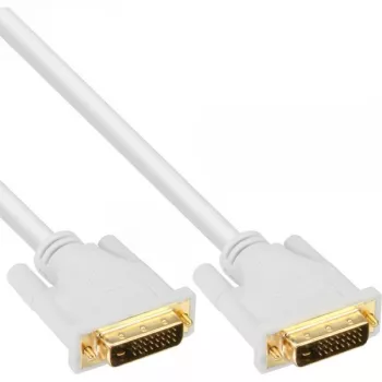 Cavo InLine DVI-D 24+1 maschio/maschio DVI Dual Link bianco/oro 5 m