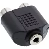 Adattatore audio 3,5 mm femmina stereo / 2x RCA femmina InLine 99346