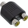 Adattatore audio 3,5 mm jack femmina mono / 2x RCA femmina InLine 99338