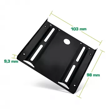 Staffa di montaggio InLine per HDD/SSD, da 2,5 pollici a 3,5 pollici, con viti, nero