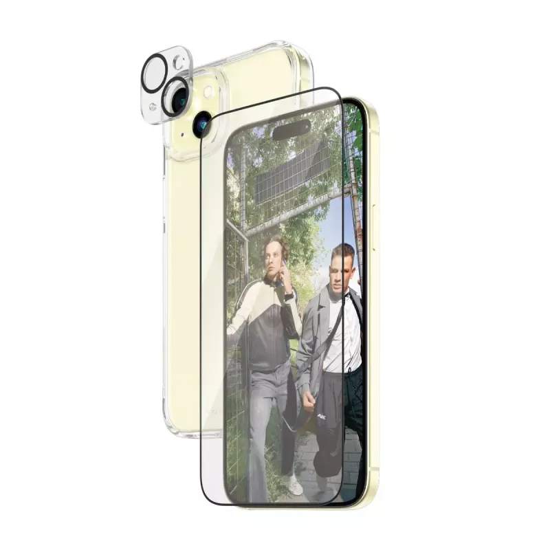 PanzerGlass confezione 3-in-1 iPhone 15 Plus vetro temperato antiurto