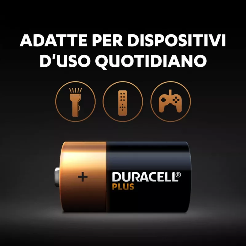 Batteria monouso Duracell Plus C alcalina