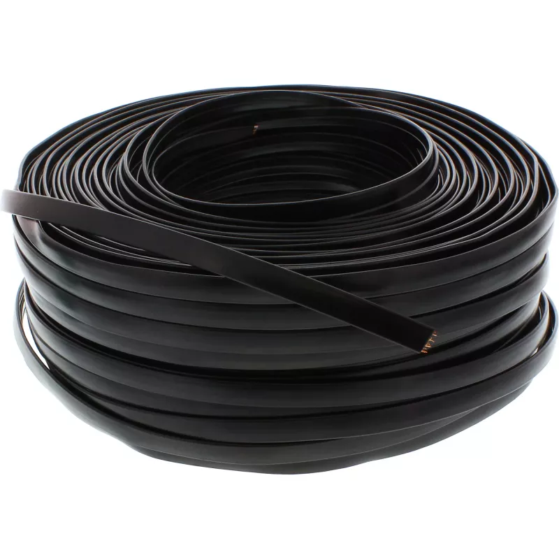 Cavo modulare InLine 68818 cavo piatto a 8 fili anello 100 m nero