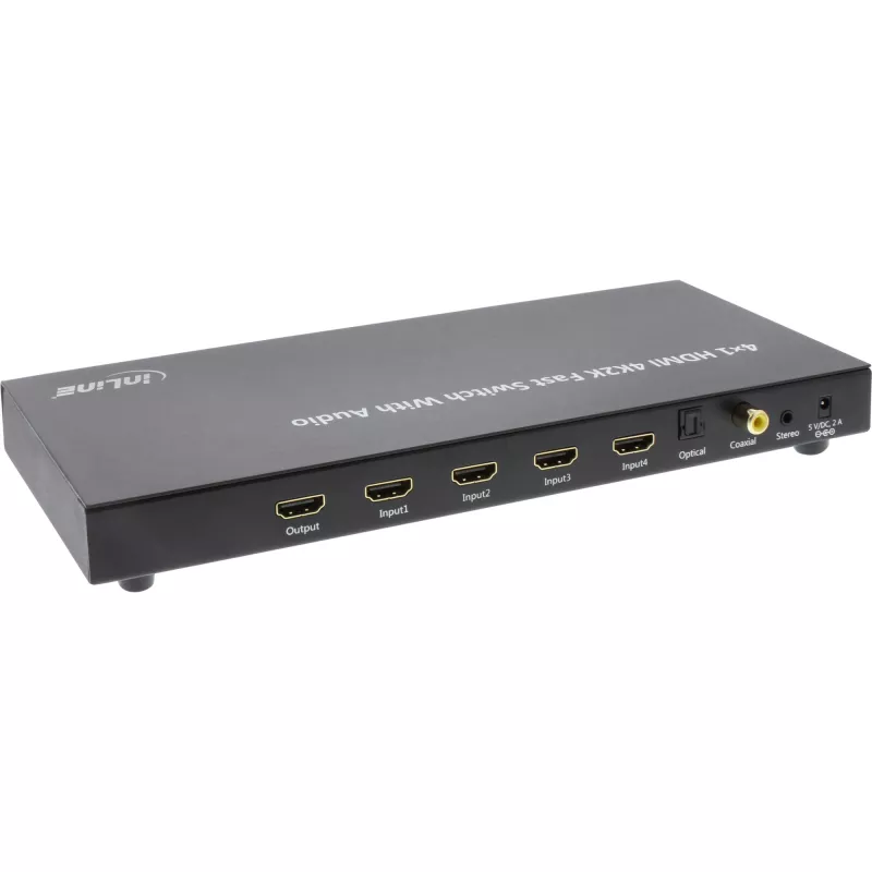 Switch InLine 4×1 HDMI 4K con audio
