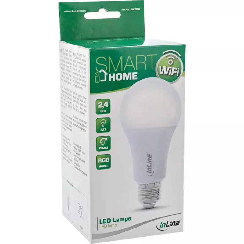 Lampada LED InLine SmartHome RGB E27, 900LM