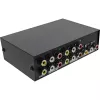 Switch AV InLine manuale 4 porte 3x RCA IN/OUT Composite nero