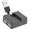 Hub USB 2.0 4 porte InLine, connettore maschio USB-A su 4x connettore femmina USB-A, cavo 4cm