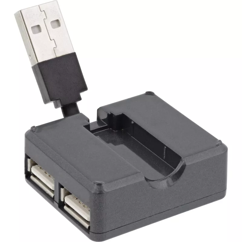 Hub USB 2.0 4 porte InLine, connettore maschio USB-A su 4x connettore femmina USB-A, cavo 4cm