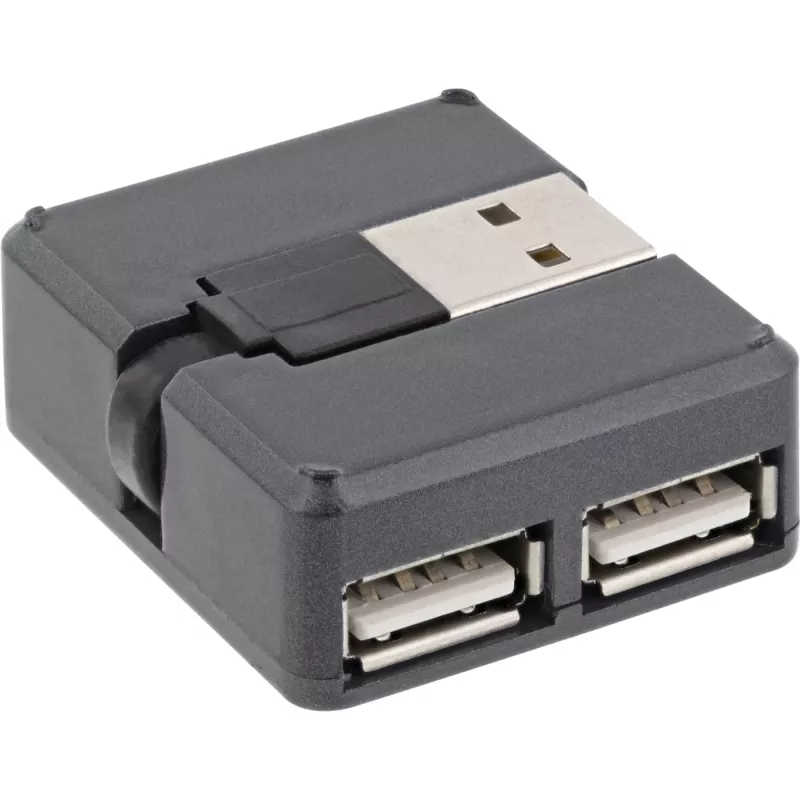 Hub USB 2.0 4 porte InLine, connettore maschio USB-A su 4x connettore femmina USB-A, cavo 4cm