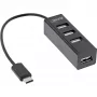 Hub USB 2.0 4 porte InLine, connettore maschio USB-C su 4x connettore femmina USB-A, cavo 15cm