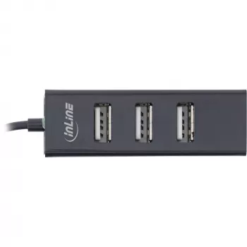 Hub USB 2.0 4 porte InLine, connettore maschio USB-C su 4x connettore femmina USB-A, cavo 15cm