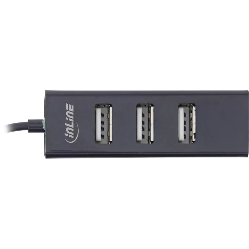 Hub USB 2.0 4 porte InLine, connettore maschio USB-C su 4x connettore femmina USB-A, cavo 15cm