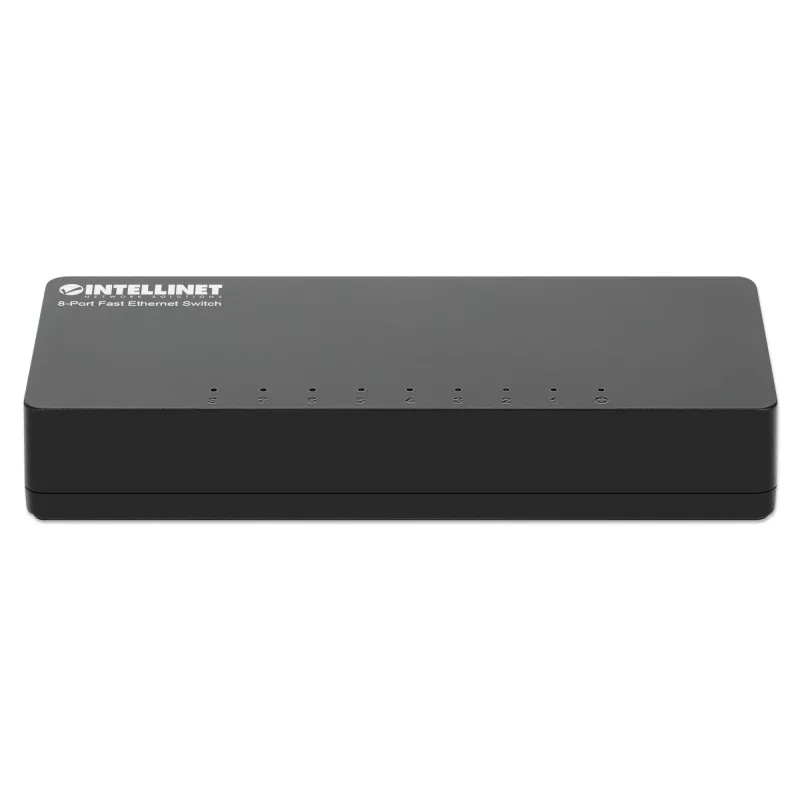 Switch Fast Ethernet 8 porte Intellinet formato desktop, plastica, IEEE 802.3az (Energy Efficient Ethernet), nero