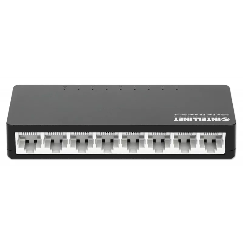 Switch Fast Ethernet 8 porte Intellinet formato desktop, plastica, IEEE 802.3az (Energy Efficient Ethernet), nero