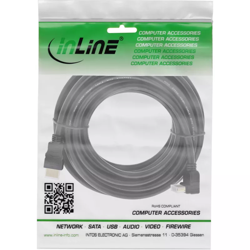 Cavo HDMI InLine 17015V 15m angolato High Speed con Ethernet