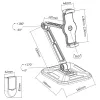 Supporto per tablet InLine per montaggio a parete o da tavolo, universale per 4,7