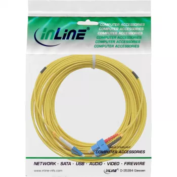 Cavo in fibra ottica duplex LC/SC 9/125µm OS2 15m InLine 88656A