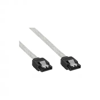 Cavo SATA 6Gb/s rotondo InLine con clip di blocco 0,75m