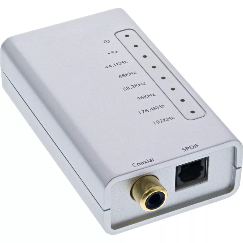 Adattatore audio USB HD InLine 33053I convertitore 24 Bit 192kHz digitale Coax/Toslink/I2S
