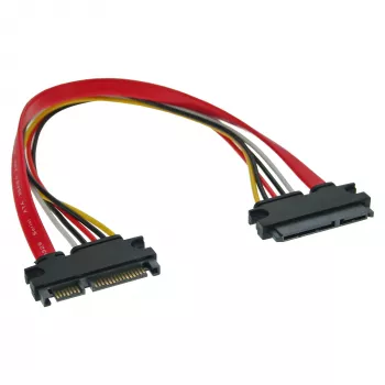 Cavo dati e alimentazione SATA InLine SATA 6Gb/s connettore maschio / connettore femmina 0,30m