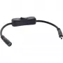 Cavo DC InLine con interruttore, connettore maschio/femmina DC 3,5x1,35mm, AWG 18, nero, 0,20m