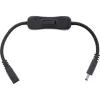 Cavo DC InLine con interruttore, connettore maschio/femmina DC 3,5x1,35mm, AWG 18, nero, 0,20m