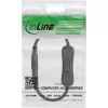Cavo DC InLine con interruttore, connettore maschio/femmina DC 5,5x2,5mm, AWG 18, nero, 0,20m