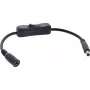 Cavo DC InLine con interruttore, connettore maschio/femmina DC 5,5x2,1mm, AWG 18, nero, 0,20m