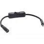 Cavo DC InLine con interruttore, connettore maschio/femmina DC 4,0x1,7 mm, AWG 18, nero, 0,20 m