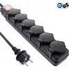 Prolunga elettrica InLine 16496Q 10 m 6 uscite AC nero