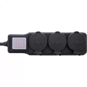 Prolunga elettrica InLine 16493P 5 m 3 uscite AC nero