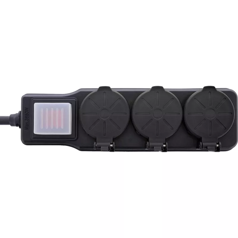 Prolunga elettrica InLine 16493O 3 m 3 uscite AC nero