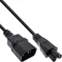 Cavo di alimentazione InLine, connettore femmina C14 a connettore maschio C5, nero, 2 m