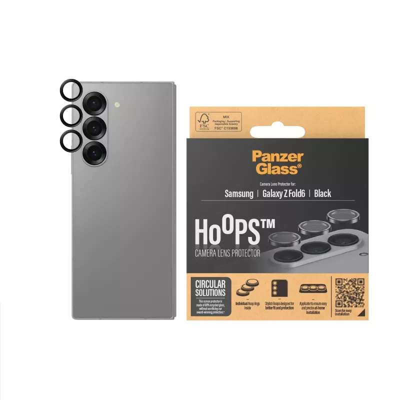 PanzerGlass ® Hoops® protezione lente fotocamera nero Samsung Galaxy Z Fold6
