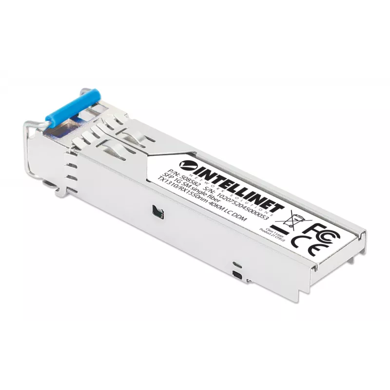 Modulo ricetrasmettitore ottico SFP Intellinet Gigabit Fiber WDM Bi-Directional 1000Base-BX-U LC 40 km