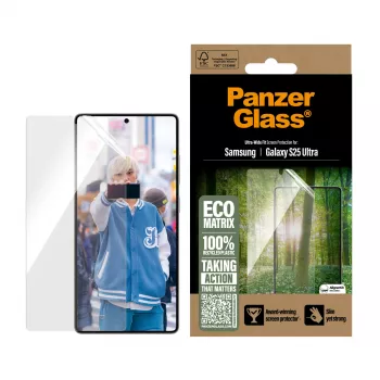 Pellicola protettiva PanzerGlass® ECO MATRIX Samsung Galaxy S25 Ultra | Vestibilità ultra-ampia