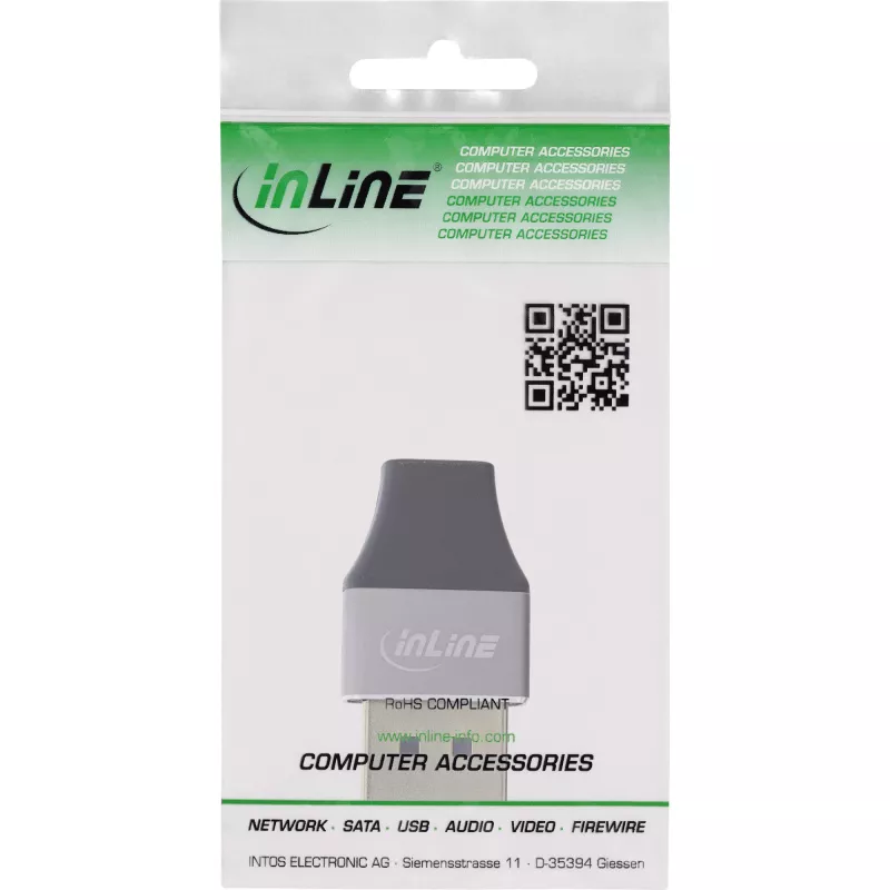 InLine 17291B adattatore cavo DisplayPort Mini DisplayPort nero, grigio