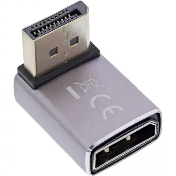 InLine 17291F Adattatore DisplayPort 1.4, maschio/femmina, 90 gradi verso il basso, 8K