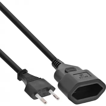 Cavo di alimentazione InLine 16686S nero 0,5 m CEE7/16