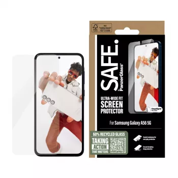 PanzerGlass SAFE. by ® protezione display Samsung Galaxy A56 5G | Ultra-Wide Fit con EasyAligner