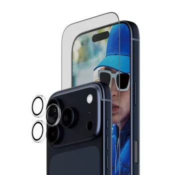 PanzerGlass bundle essenziale 2-in-1 iPhone 17 Pro antigraffio e antiurto