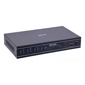 InLine 57885C Switch KVM, 2 porte, HDMI, 8K@60Hz, USB 3.2, con IR e RS-232